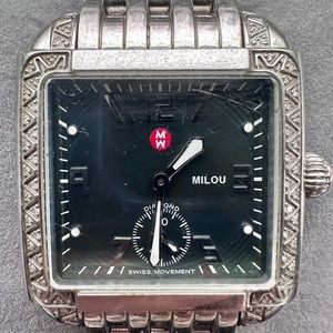 Michele watch , stainless steel with 66 diamonds